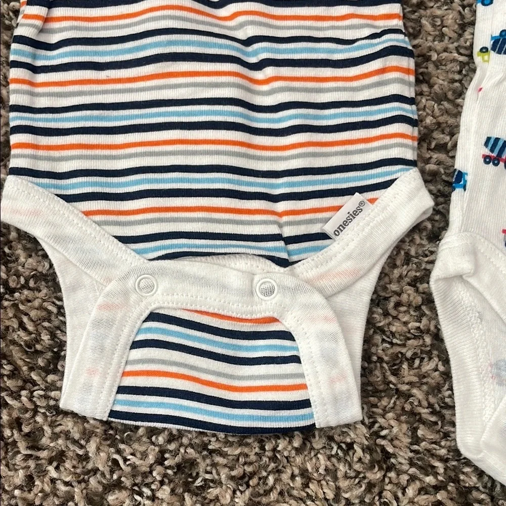 Onesies Baby Boy Matching Set - 4 onesies, 3 pairs of pants